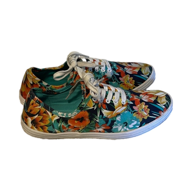 Mossimo Supply Co Tropical Floral Low Top Shoe Size 9 - Picture 3 of 5